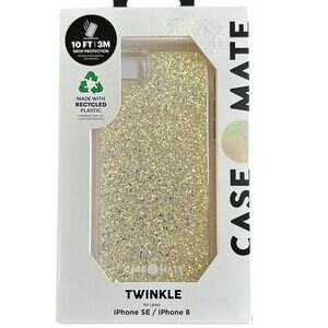 Case-Mate Twinkle Stardust iPhone SE/8 Wireless Charging Case NIB
